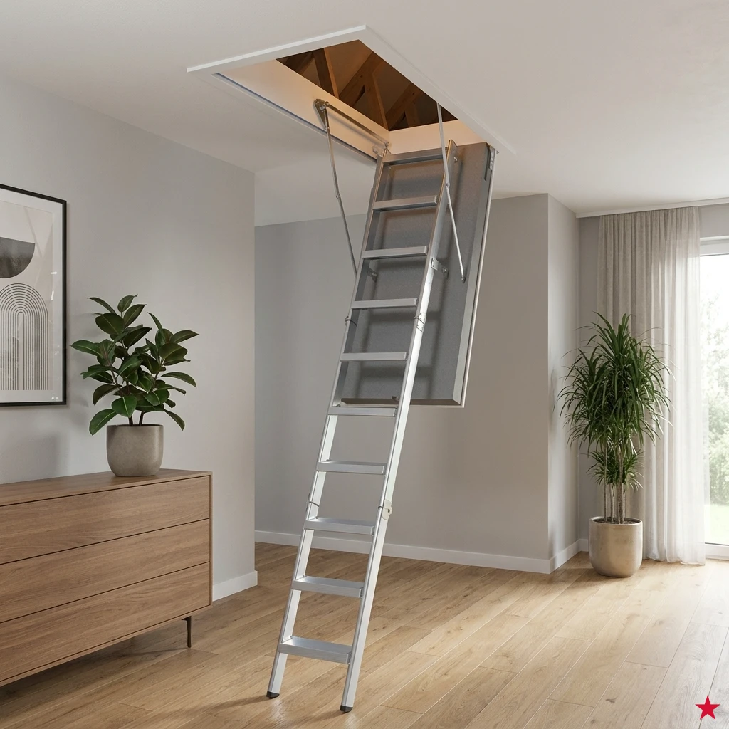 Wellhöfer Bodentreppe AluDrei mit WärmeSchutz WS3D (Standardmaße)