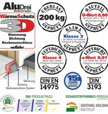 Wellhöfer Bodentreppe AluDrei mit WärmeSchutz WS3D und FeuerSchutz (Standardmaße)