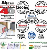 Wellhöfer Bodentreppe AluDrei mit WärmeSchutz WS4D und FeuerSchutz (Maßanfertigung)