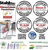Wellhöfer Bodentreppe StahlBlau mit WärmeSchutz WSPH und FeuerSchutz (Standardmaße)
