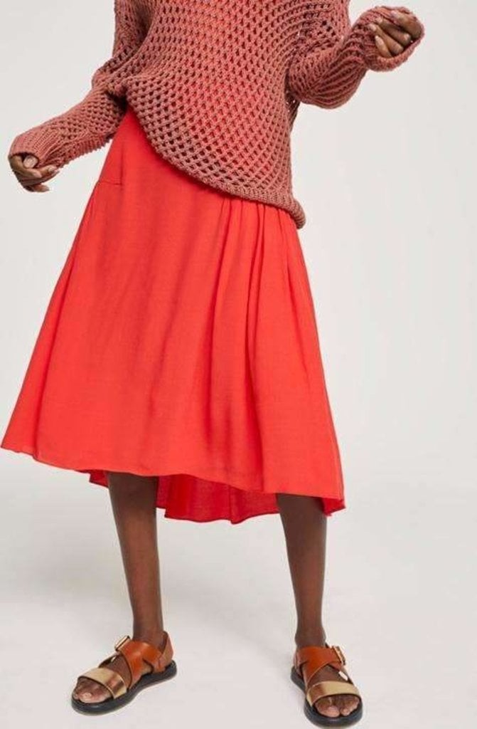 Closed Estelle skirt - papaya