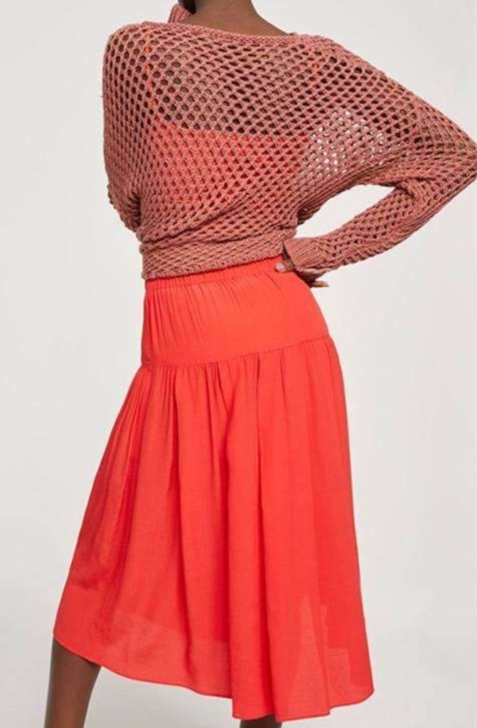 Closed Estelle skirt - papaya