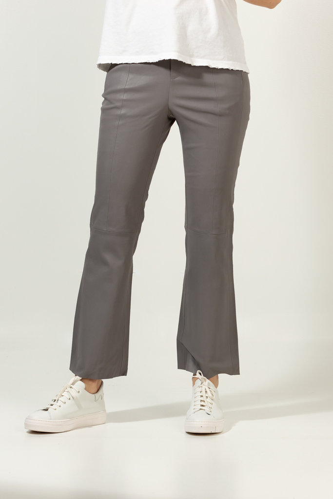 Gestuz Littia Leather Pants - Grey