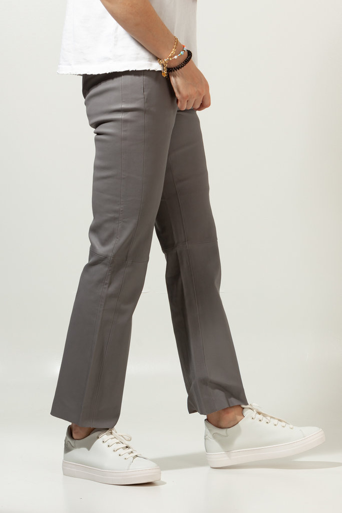 Gestuz Littia Leather Pants - Grey