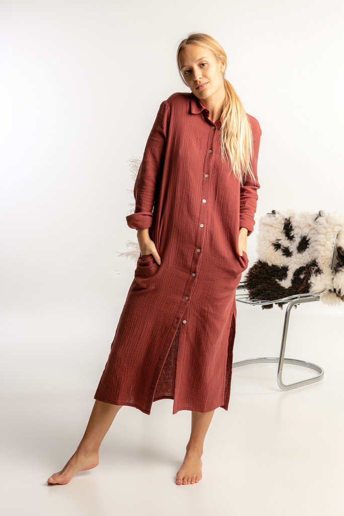 Shades Manon dress - Terracotta