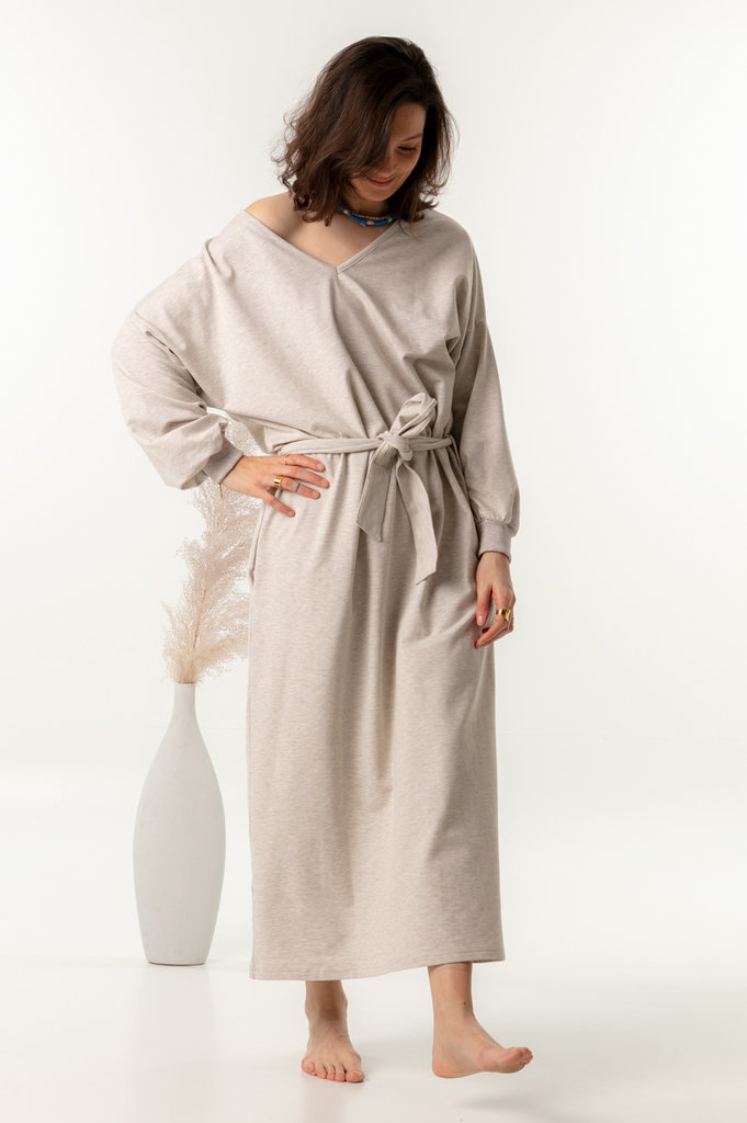 RE/BORN Julia dress - Beige melange