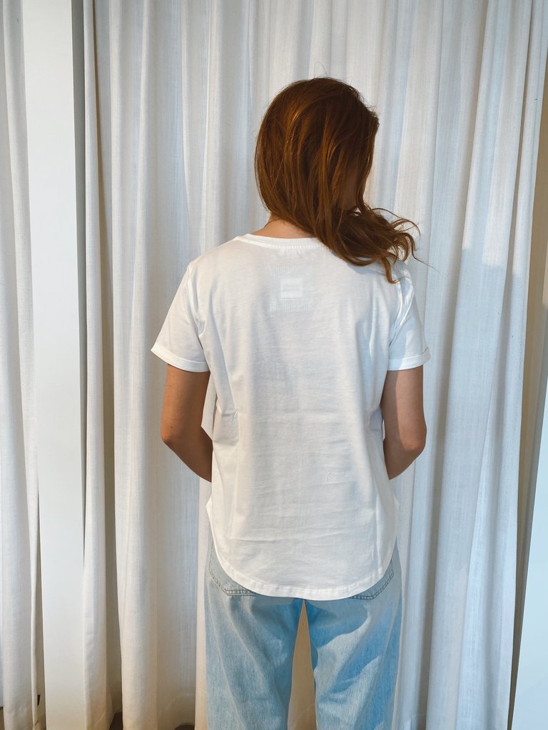 Atelier Bossier Off white round neck tee - HOLIDAY