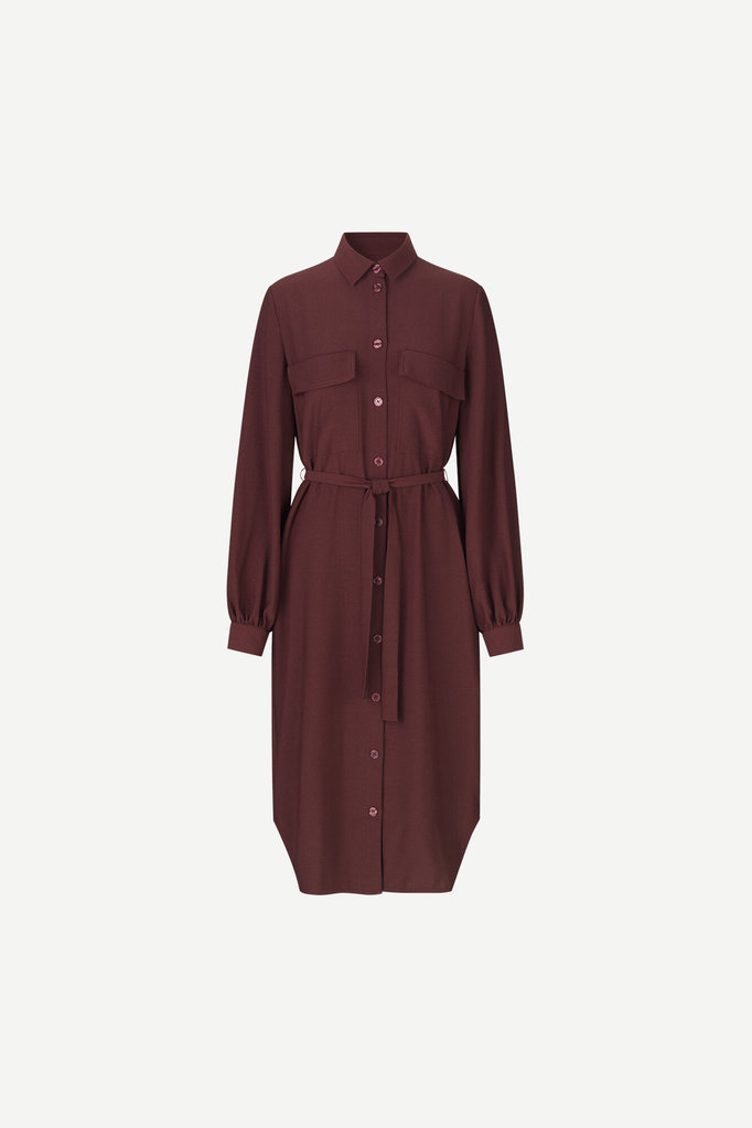 Samsoe Samsoe Camila shirt dress - Decadent choco