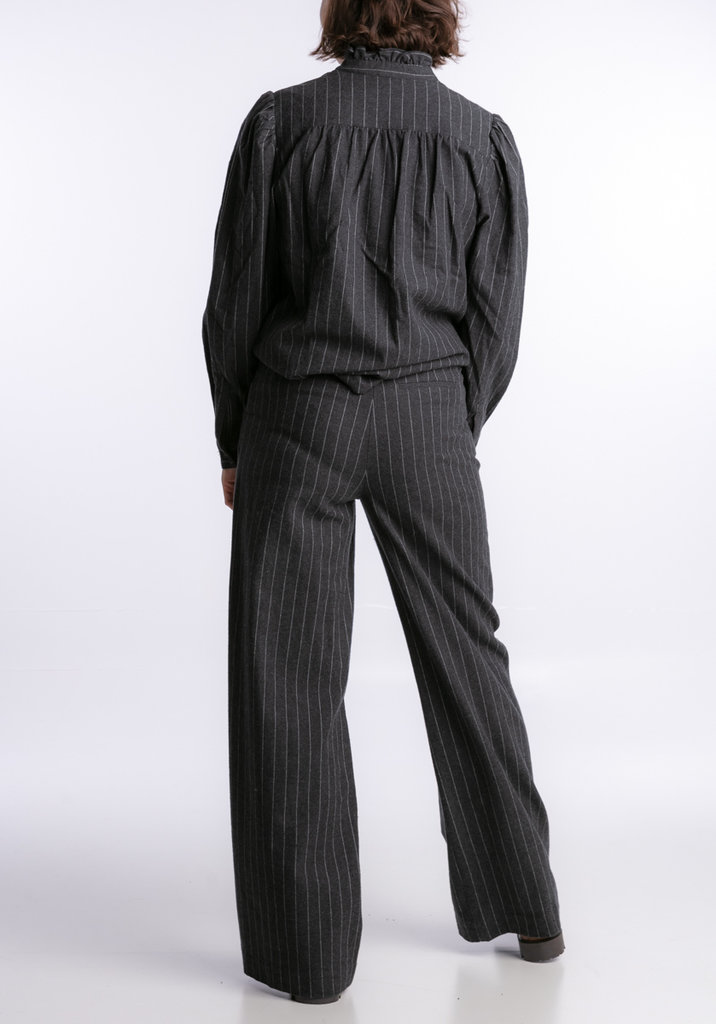 Designers Remix Alfie wide pants - Grey/ stripe