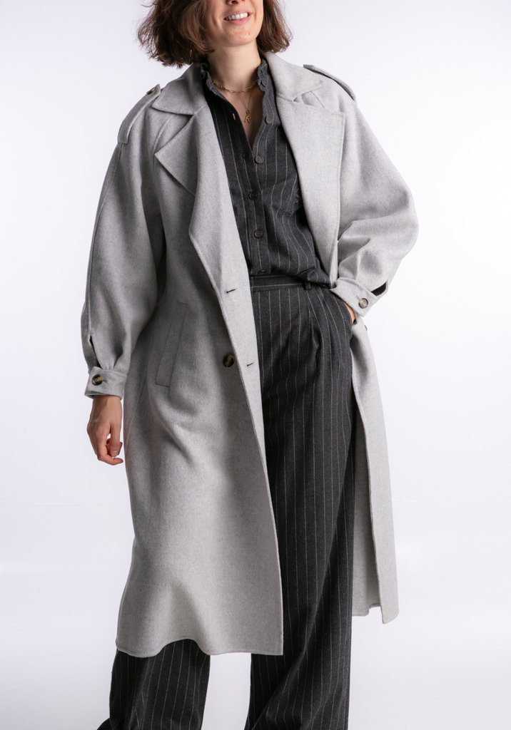 American Vintage Dadoulove coat - Grey chine