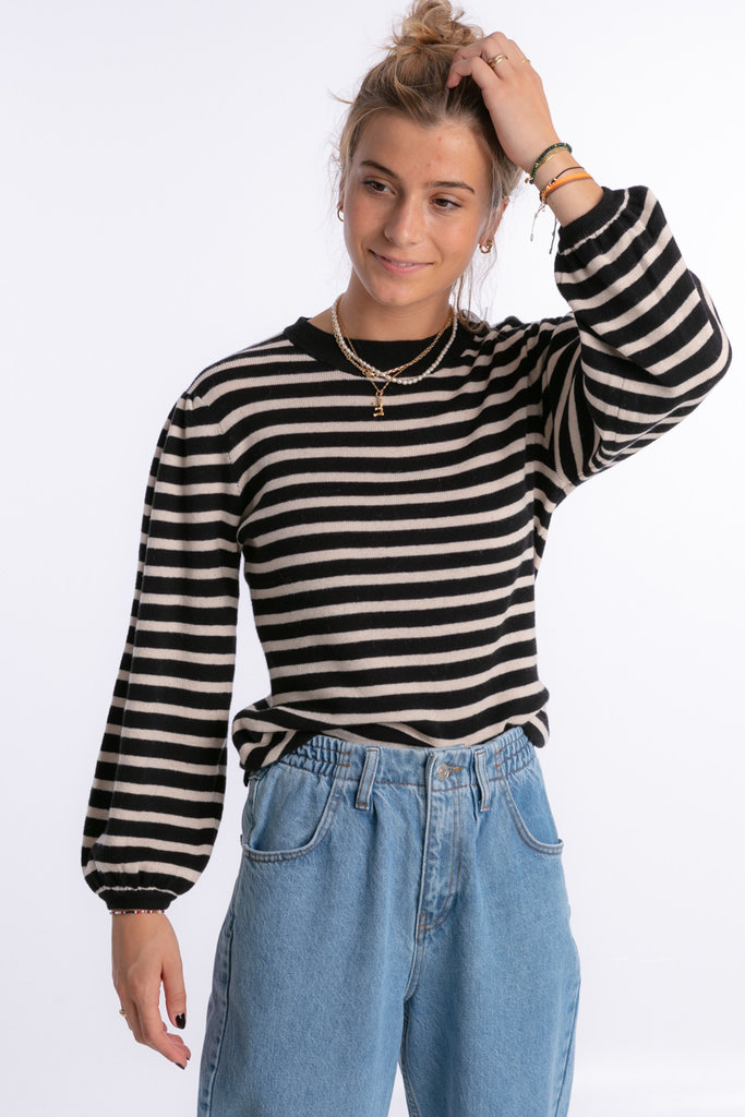 Bellerose Gopear knitwear - Off black stripe