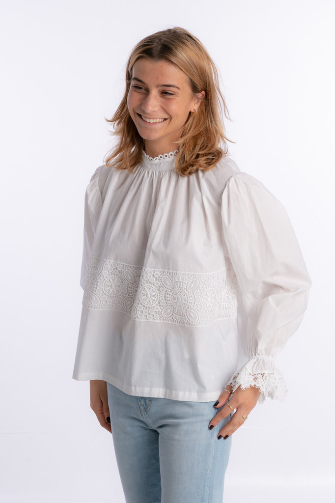 Designers Remix Sandra lace blouse - Cream