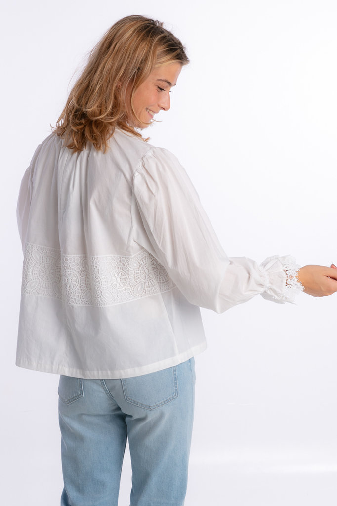 Designers Remix Sandra lace blouse - Cream