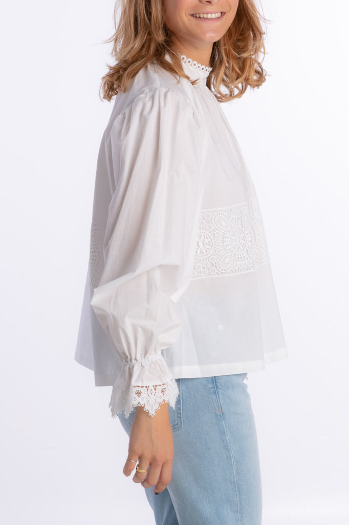 Designers Remix Sandra lace blouse - Cream