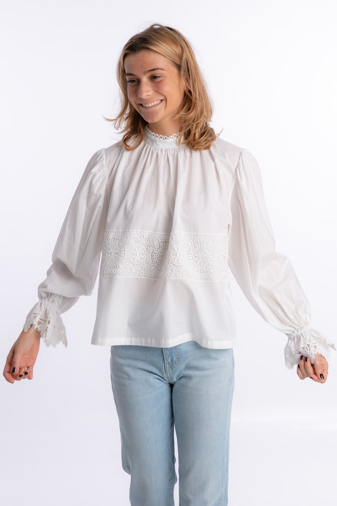 Designers Remix Sandra lace blouse - Cream