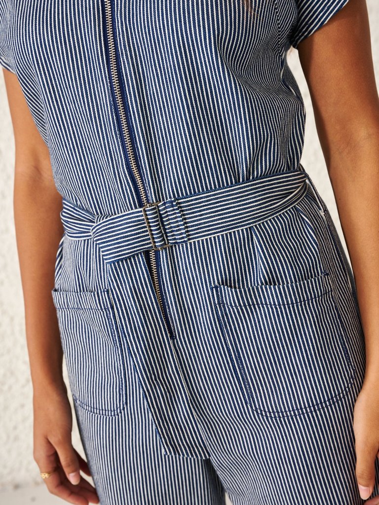 Bellerose Laser jumpsuit - Blue/white stripe