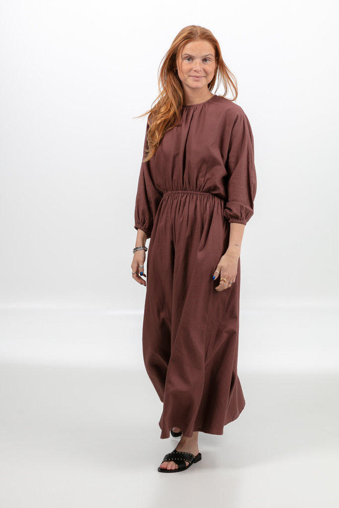 Âme Antwerp Floue dress - terracotta brown