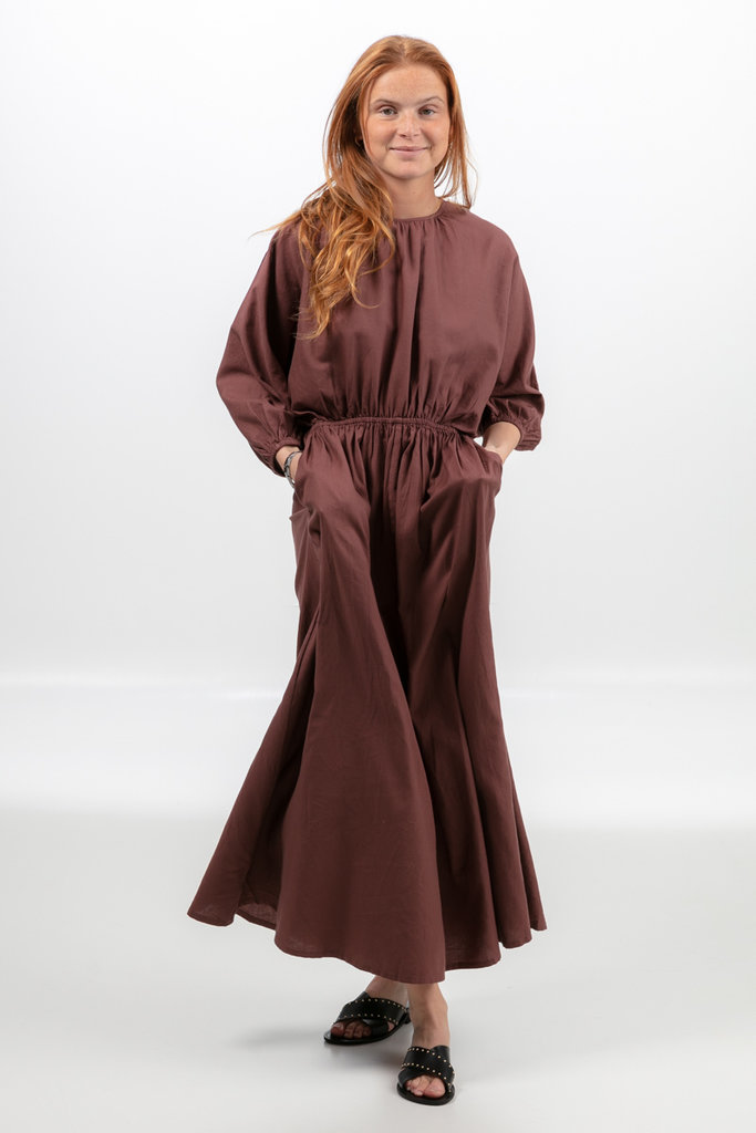 Âme Antwerp Floue dress - terracotta brown