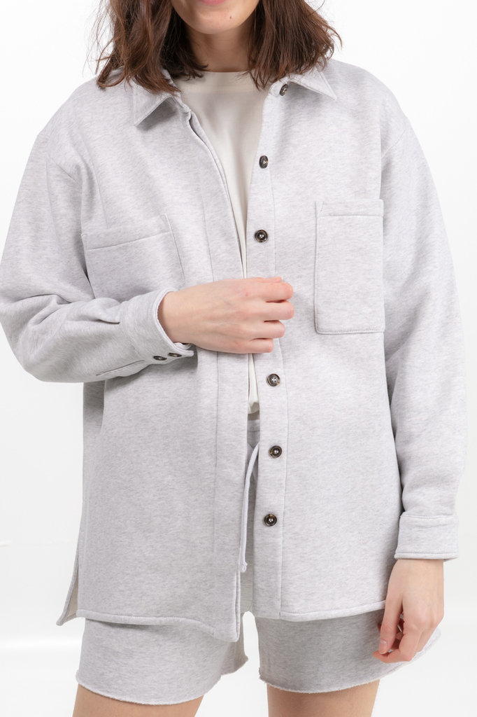 Âme Antwerp Forever jersey jacket - Grey melange