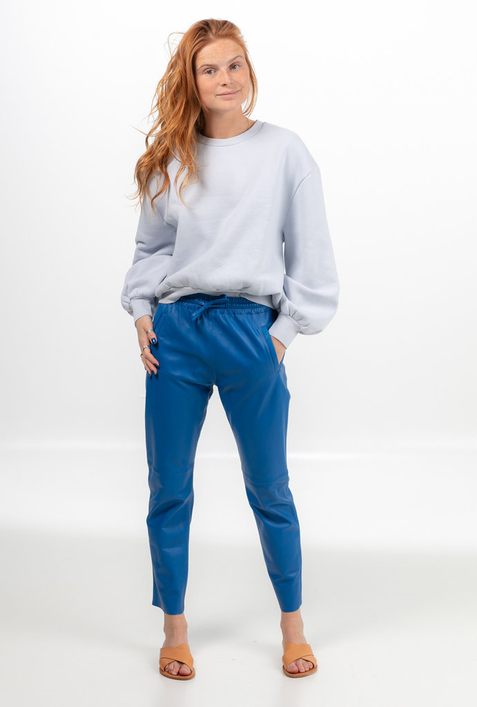 Oakwood Gift leather pants - Blue