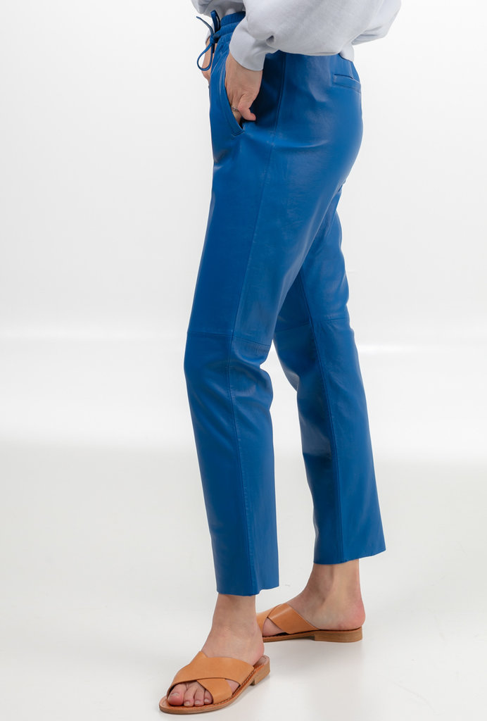 Oakwood Gift leather pants - Blue