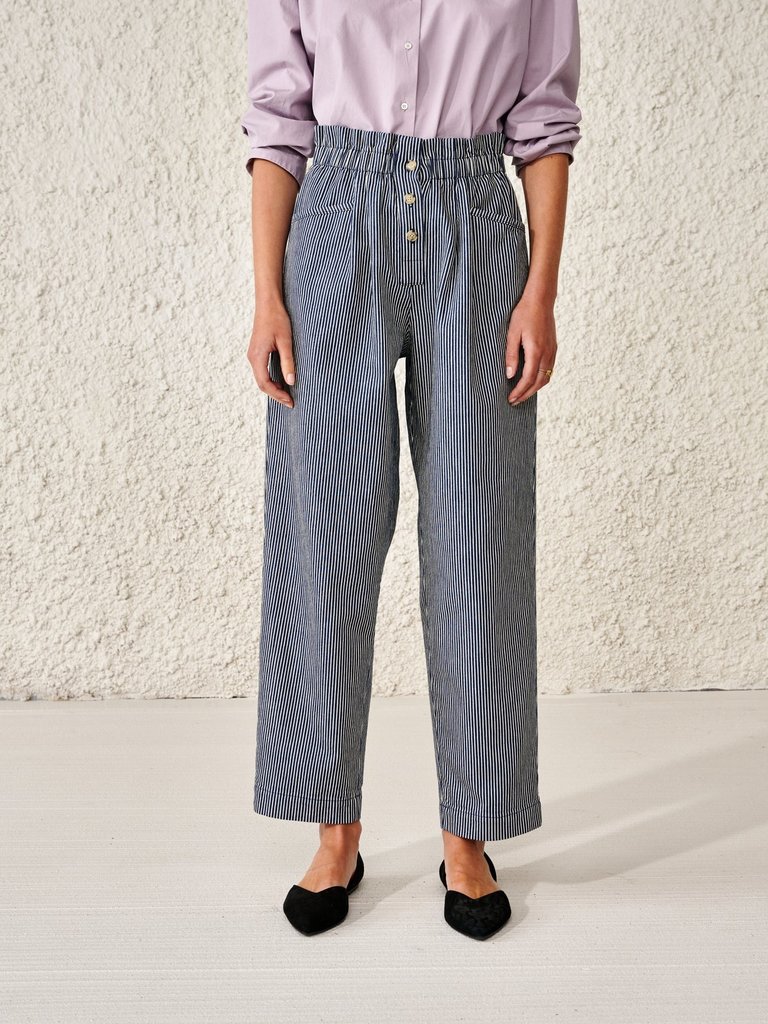 Bellerose Lilo pants - Blue/white stripe