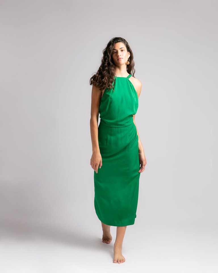 Karma Koma Oli long dress - Joly green