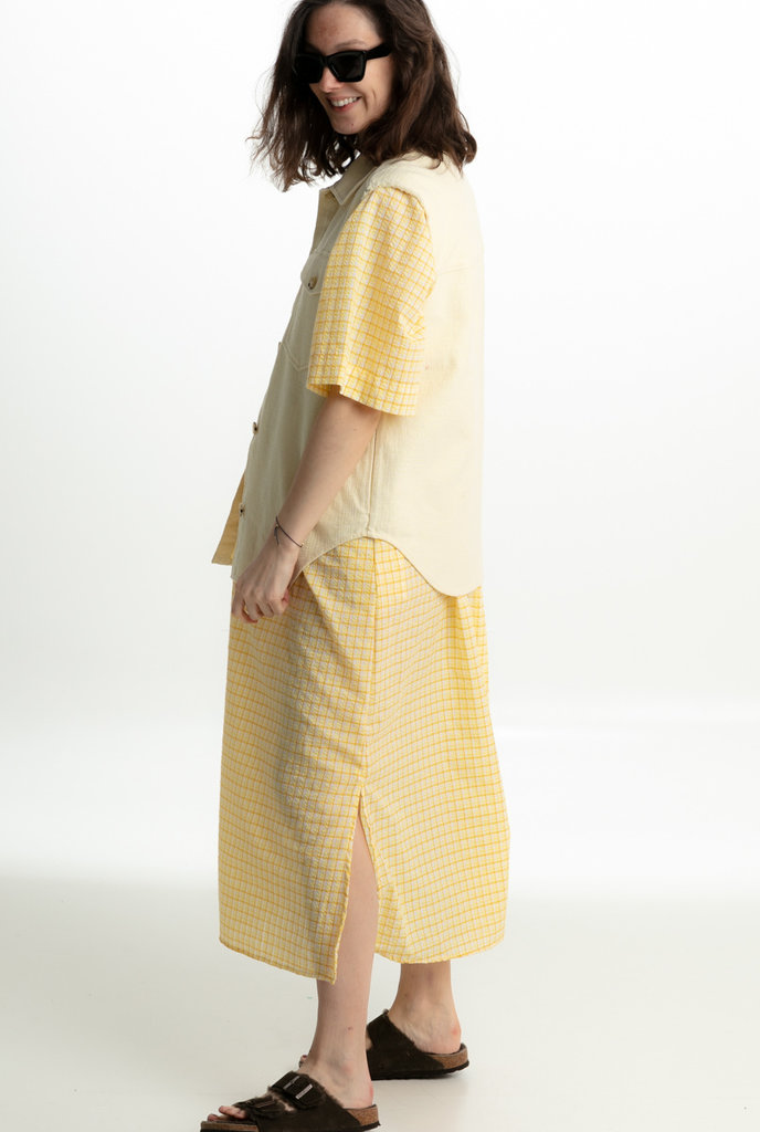 Love Sundaily Irenee louis dress - Yellow check