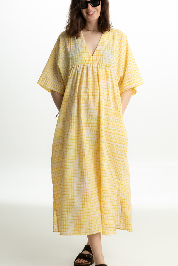 Love Sundaily Irenee louis dress - Yellow check