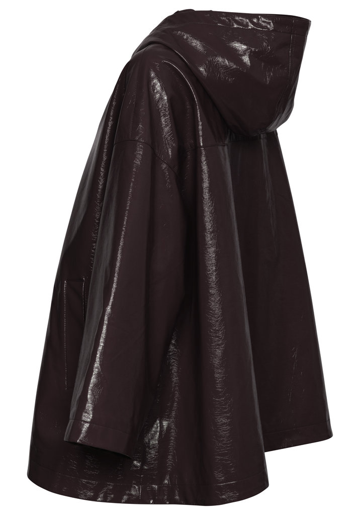 LES SOEURS Violet crinkled jacket - Dark brown