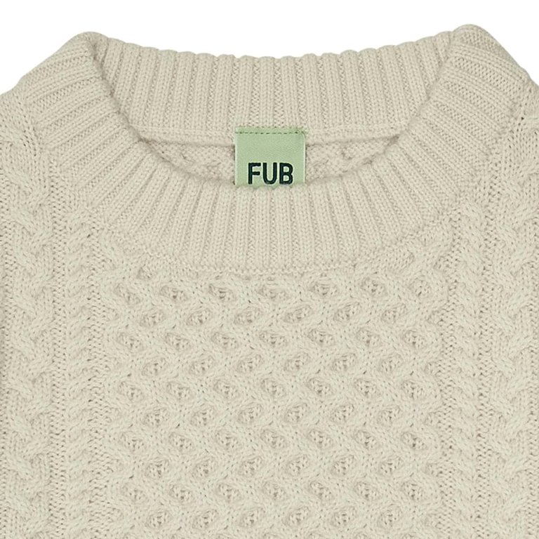 FUB kids FUB kids - Structure sweater - Ecru