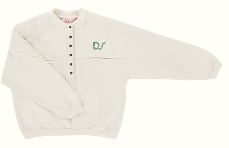 Dolly Sports Polo fleece sweater - Offwhite