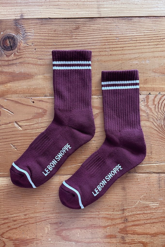 Le Bon Shoppe Boyfriend socks - Maroon