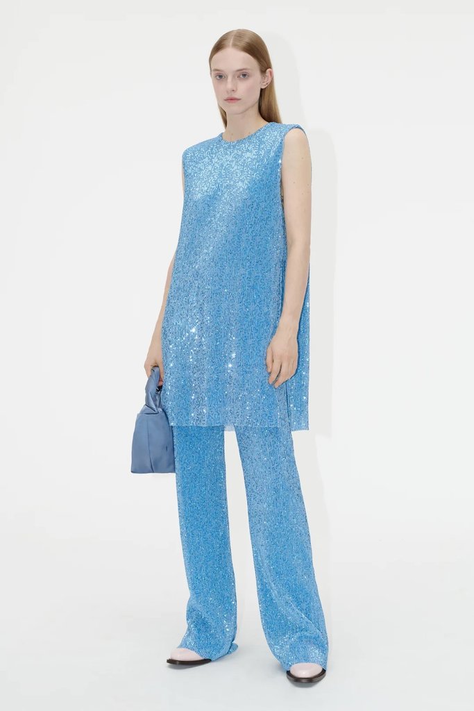 Stine Goya Glitter Top - Sequins/Blue