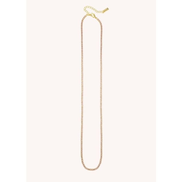 MYA-BAY Tennis Necklace - Retro Pink