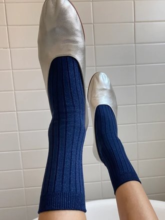 Le Bon Shoppe Her Socks - Sapphire Glitter