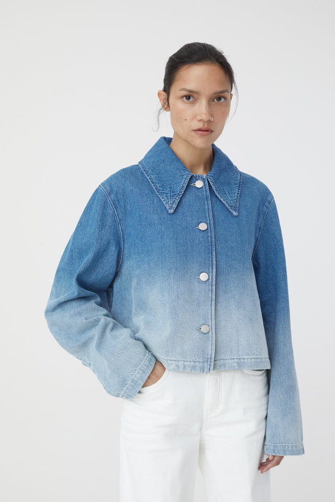Closed Cropped Jeans Jacket - Mid Blue