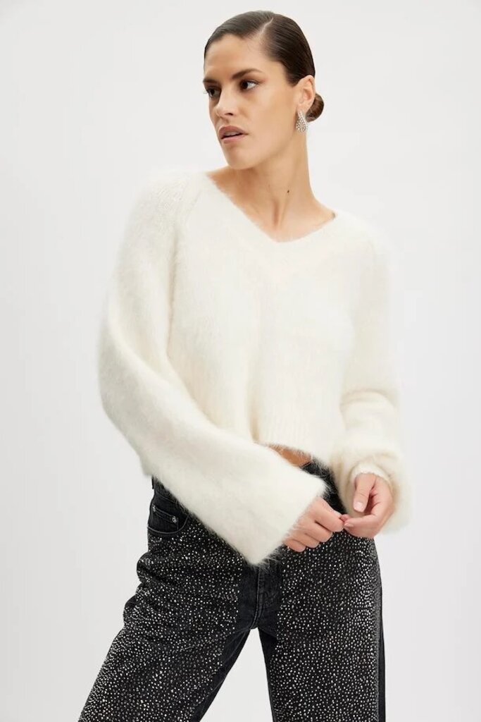 Gestuz Safi Cropped Knit - Egret