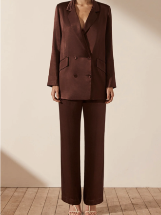 Shona Joy Tailored pant - Cocoa