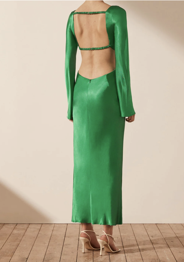 Shona Joy Open back midi dress - Tree green