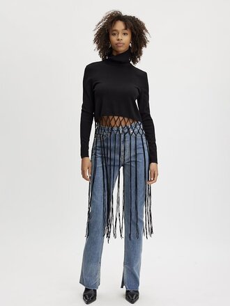 Gestuz Aya frill pullover - Black