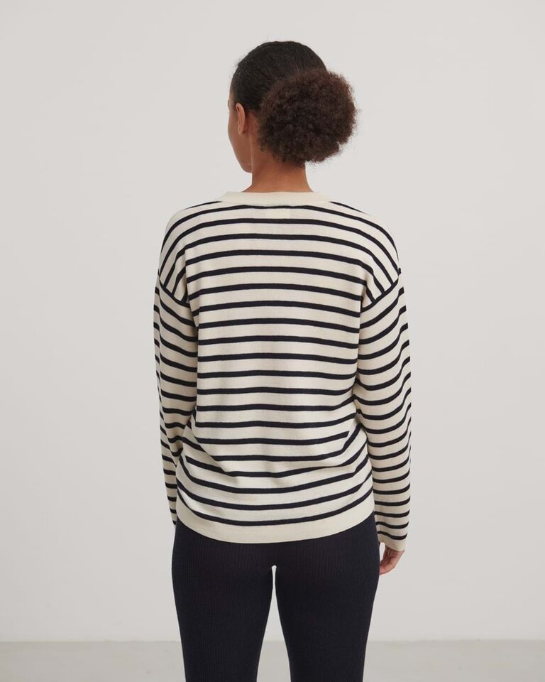 FUB Striped Blouse - Ecru/Dark Navy