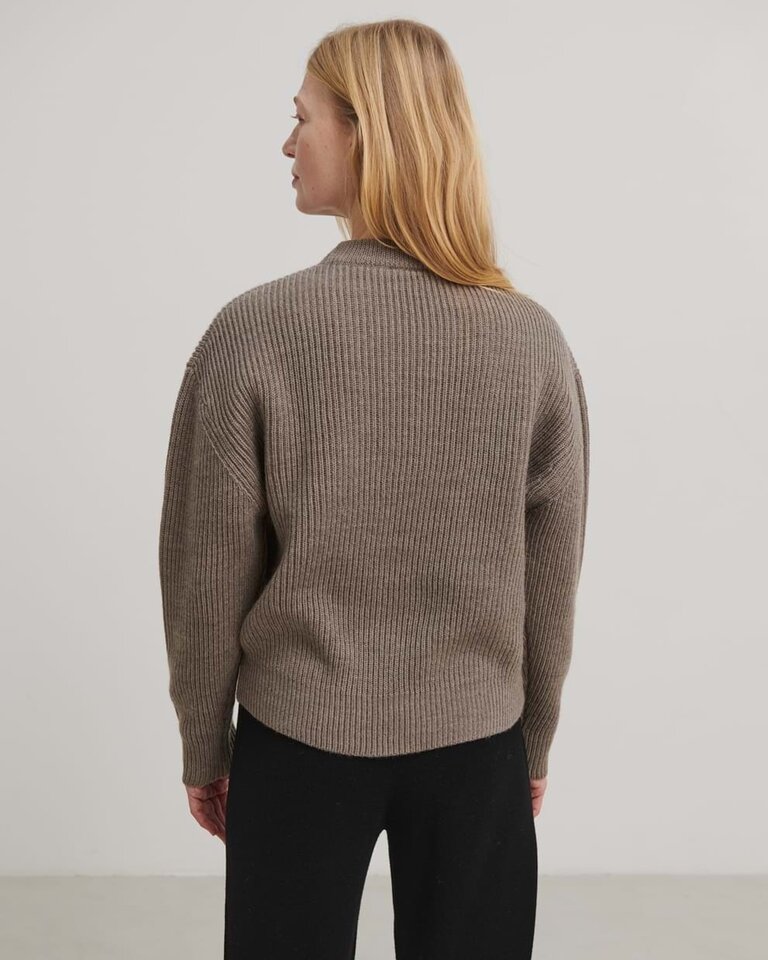 FUB Raw Wool Sweater - Beige Melange