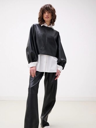 CHPTR-S Elegant Top - Black Leather