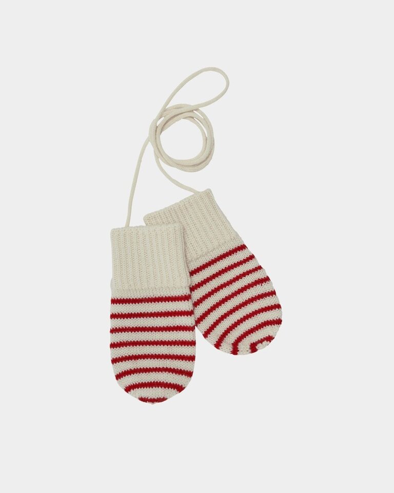 FUB kids Baby Mittens - Ecru/Red