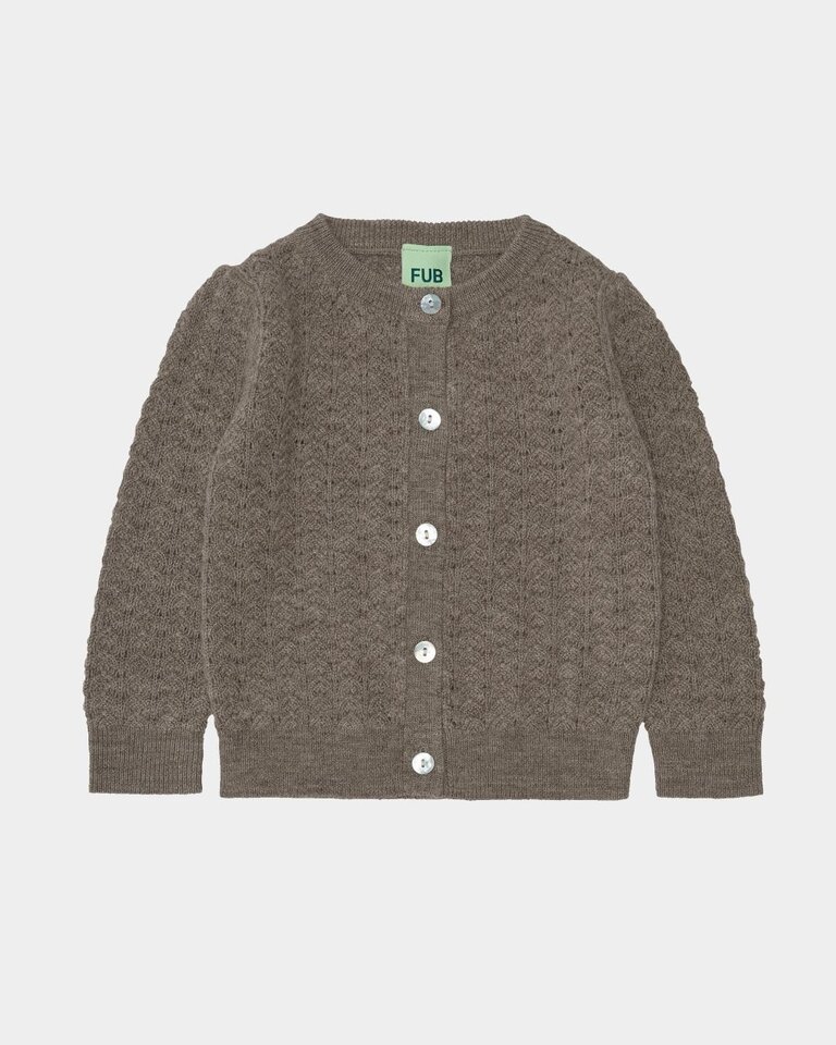 FUB kids Baby - Pointelle Cardigan - Beige Melange