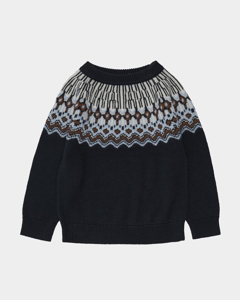 FUB kids Kids - Fair Isle Sweater - Navy