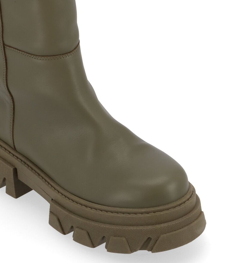 Alohas Katiuska leather hight boot - Khaki