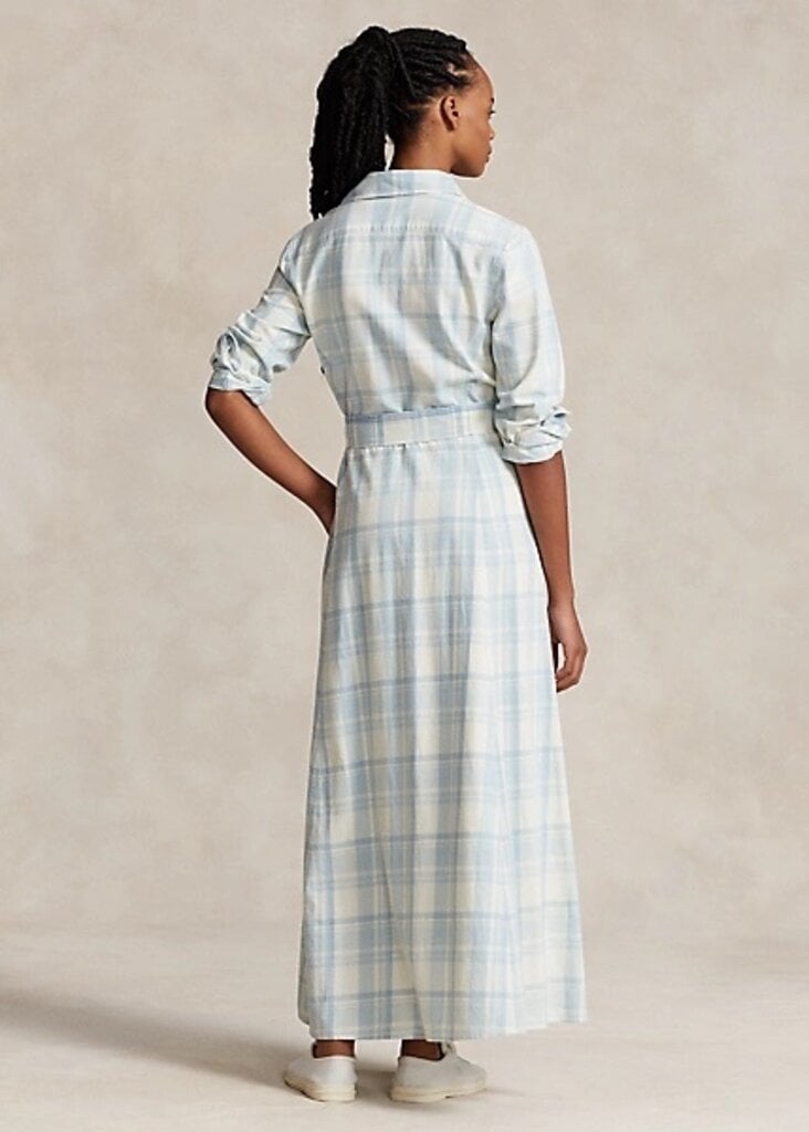 Ralph Lauren Long Sleeve Dress - Light Blue/Multi