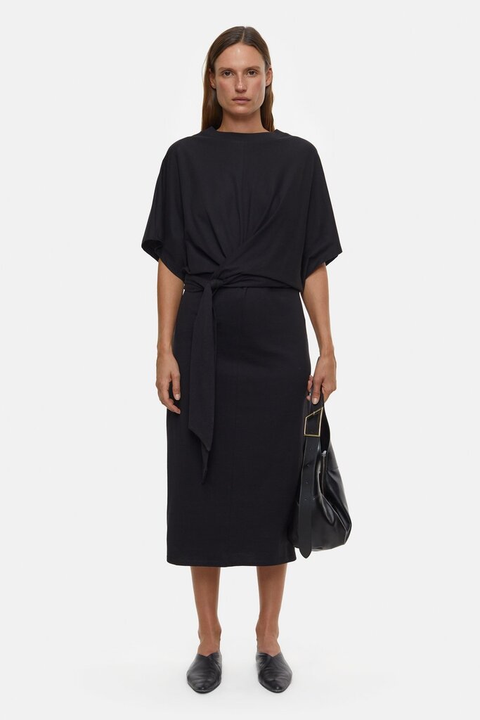 Closed Wrap Dress - Black